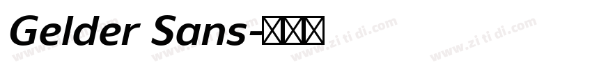 Gelder Sans字体转换